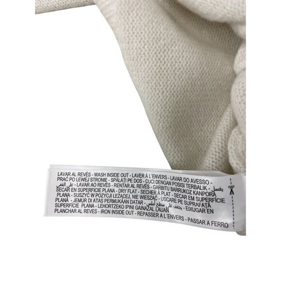 Massimo Dutti Women Cardigan Sweater S Cream Wool Gold Button 5702/620 NWD - Picture 12 of 16